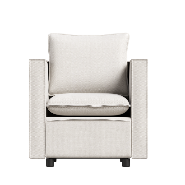 Decorative chairs, comfortable single sofa chairs in beige, soft and breathable seat cushions, soft cushioned armchairs, modern and comfortable sofa chairs in bedrooms/corners/reading rooms