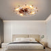 Low Profile Caged Ceiling Fan with Lights Remote Control, Embedded modern industrial ceiling fan - DTYStore