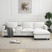 109*57"Modern Sectional Cloud Sofa with Console,USB Charging Port,Reading Light,Cup Holder,4 Seat Chenille Modular Couch,Storable Indoor Funiture for Living Room,Apartment,2 Color - DTYStore