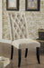 Dining Room Furniture Contemporary Rustic Style Beige Fabric Upholstered Tufted Set of 2 Chairs Kitchen Breakfast - DTYStore