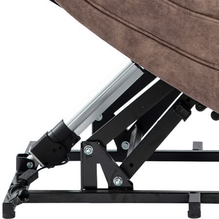 Comfortable Velvet Power Lift Recliner Chair Sofa with Massage and Heating for Elderly in Brown - Image 15