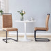 Dining Chairs,tech cloth High Back Upholstered Side Chair with C-shaped Tube Black Metal Legs for Dining Room Kitchen Vanity Patio Club Guest Office chair (Set of 2) Brown1162 - DTYStore