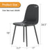 Modern Minimalist Black Dining Chair Set - Six Chairs per Box, Stable and Comfortable.Modern Mid-Century Style Upholstered Side Chairs,Spoon Shaped Chairs With Black Metal Legs. - DTYStore