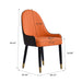 Modern PU sponge-filled dining chair, solid wood metal legs, suitable for restaurants, living rooms and rooms-(Set of 2) - DTYStore