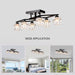 6-Light Crystal Ceiling Light for Dining Room, Modern Ceiling Lamp with Light Fixture For Farmhouse Entryway Living Room (6*G9 Bulbs Included) - DTYStore