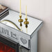 W 46" X D 12.6 X H 41 " Acrylic Diamond Mirror Fireplace Cabinet, TV fireplace cabinet - DTYStore