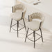 360°Swivel Bar Chairs set of 2, equipped with soft cushioned backrest counter stool, metal leg modern luxury kitchen chair, suitable for family dining, kitchen island - DTYStore