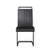 Modern Dining Chairs,PU Faux Leather High Back Upholstered Side Chair with C-shaped Tube. Black Metal Legs for Dining Room Kitchen Vanity Patio Club Guest Office Chair (Set of 4) (Black+PU) - DTYStore