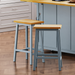 Solid Wood Bar Stools (Not Cheap Iron), 25.6' Tall Set of 2 Bar Chairs, Kitchen Counter Stools with Footrests, Farmhouse Stools for Dining Room, Kitchen, Counter, Grey Blue - DTYStore