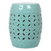 11' x 17' Glazed Ceramic Drum Stool - Indoor/Outdoor Side Table - Accent Garden Stool - DTYStore