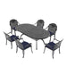 (Cushions In Random Colors)7-Piece Set Of Cast Aluminum Patio Furniture With Cushions - DTYStore