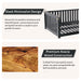 Patio Minimalist Twin Size Garden Swing Bed Wood Porch Swing with Ropes for Backyard, Safe Sloped Design, Black - DTYStore