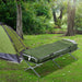 Outsunny Camping Cot, Outdoor Folding Bed Set with Mattress, Sleeping Bag, Pillow, and Carry Bag, Comfortable and Portable, for Travel Camp Beach - DTYStore