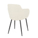 Boyne Industrial Chair in Black Metal and Cream Noise Fabric by LumiSource - DTYStore