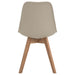 Tan and Oak Padded Side Chair (Set of 2) - DTYStore