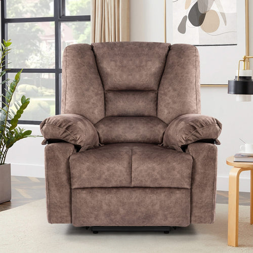 Comfortable Velvet Power Lift Recliner Chair Sofa with Massage and Heating for Elderly in Brown - Image 5
