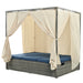 U_Style Adjustable Sun Bed With Curtain,High Comfort,With 3 Colors - DTYStore