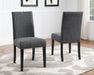 Biony Fabric Dining Chairs with Nailhead Trim, Set of 2, Gray - DTYStore