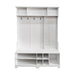 Hall Tree with Shoe Bench, Coat Rack ,Shoe Storage ,Storage Shelves and Pegboard, for Hallways, Halls and Bedrooms, White - DTYStore