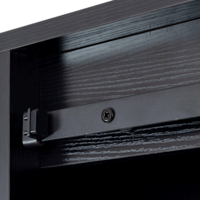 71-inch closets,large closetslaundry cabinets,Plastic suction process,farmslide barndoors,saveopenspace,brand hardware,silent slide,can be used for the bedroom,cloakroom,livingRoom,color:black +brown - DTYStore