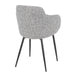 Boyne Industrial Chair in Black Metal and Grey Noise Fabric by LumiSource - DTYStore