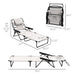 Outsunny Tanning Chaise Lounge Chair, 4-Position Beach Chair with Face & Arm Holes, Pillow headrest, Adjustable Sunbathing Chair, Cream White - DTYStore