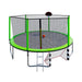 16FT Trampoline with Basketball Hoop pump and Ladder(Inner Safety Enclosure) with soccer goal Green - DTYStore