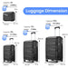 Luggage 4 Piece Sets(14/20/24/28), Hard Shell Lightweight TSA Lock Carry on Expandable Suitcase with Spinner Wheels Travel Set for Men Women - DTYStore