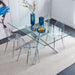Modern simple transparent dining chair plastic chair armless crystal chair Nordic creative makeup stool negotiation chair Set of 4 and plating metal legW115164140,TW-1200 - DTYStore