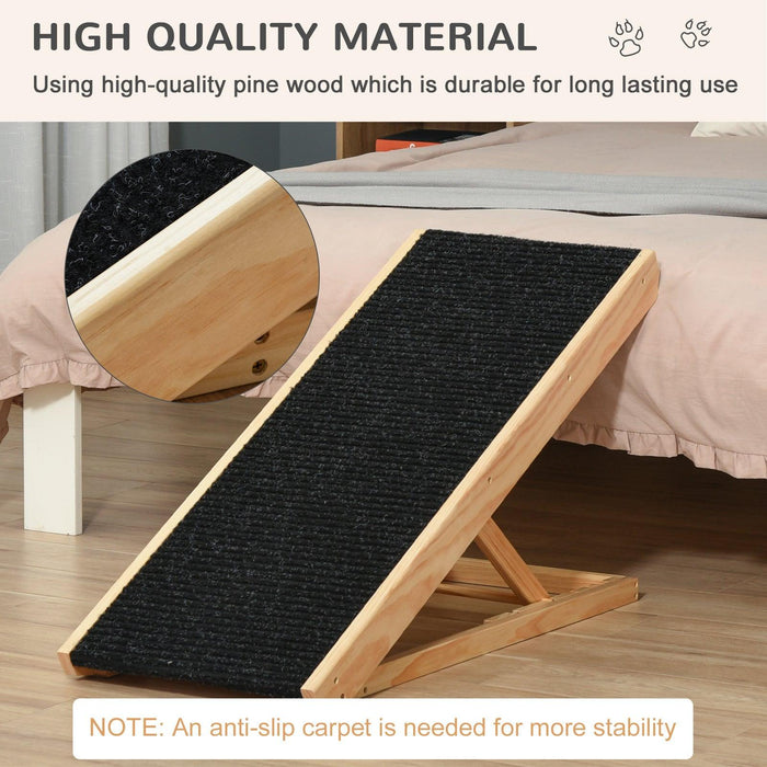 Elevated Pet Ramp for Dogs, Cats, Rabbits, Height Adjustable and Foldable - DTYStore