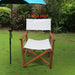 Folding Chair Wooden Director Chair Canvas Folding Chair Folding Chair 2pcs/set populus + Canvas (Color : White) - DTYStore