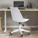 Modern Home Office Desk Chairs, Adjustable 360 Â°Swivel Chair Engineering Plastic Armless Swivel Computer Chair With Wheels for Living Room, Bed Room Office Hotel Dining Room and White. - DTYStore