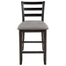 Set of 4 Wooden Counter Height Dining Chair with Padded Chairs, Espresso - DTYStore