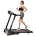 Folding Electric 3.5HP Treadmill With Incline Medium Running Machine Motorised LCD Gym 330lbs Folding Treadmill Electric Motorized Power 14.8KM/H Running Fitness Machine Gym(W54031811 Upgrade ) - DTYStore