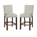 Upholstered Counter Stool with Nailhead Trim Set of 2 - DTYStore