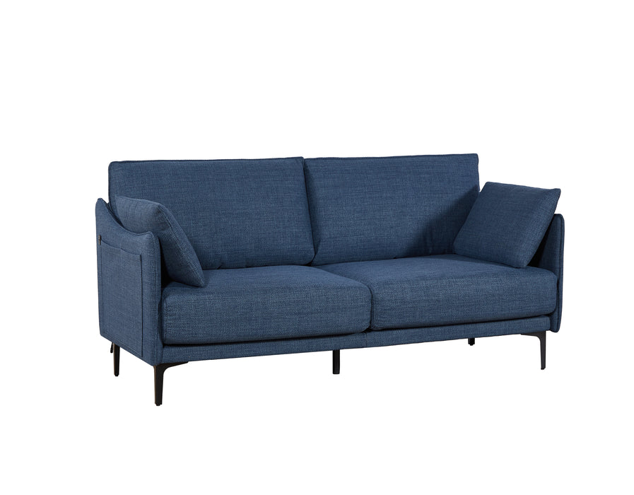 2.5 Seater Sofa For Primary Living Space , Bed Room, Office, USB Charge Port , 2 Pillows,Metel Legs