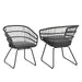 TERRY CHAIR,2PCS with 2 Cushions,Gray - DTYStore