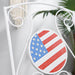 3 Piece Patio Bistro Set, Folding Outdoor Furniture with USA Mosaic Table and Chairs, 
Portable Metal Frames for 4th of July, Balcony, Backyard, Poolside, Porch, American Flag - DTYStore
