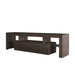 FashionTVstandTVcabinet,EntertainmentCenter,TVstationTV console,media console,with LEDlight belt,light belt remote control,toughenedglassshelf,metal handle,Canbeplaced in the living room,bedroom,brown - DTYStore