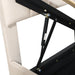 Twin Size Upholstered Platform Bed with a Hydraulic Storage System, Beige - DTYStore
