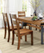 Dark Oak Rustic Style Solid wood Kitchen Set of 2pc Dining Chairs Panel Back Chairs Dining Room - DTYStore