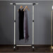 Short Clothing Racks for Hanging Clothes with Bottom Shelves and Wheels Heavy Duty Rolling Clothes Rack Kids Clothing Rack for Adult Coat, Closet, Wardrobe - DTYStore