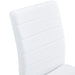 Set of 4 dining chairs, white dining chair set, PU material high backrest seats and sturdy leg chairs, suitable for restaurants, kitchens, living rooms - DTYStore