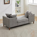 75.2'' Wide Upholstered Chaise Lounge Indoor with Nailheads,Sleeper Sofa Couch With 4 Throw Pillows&2 Bolsters,Daybed with Rubberwood Legs For Living Room,Bedroom, Apartment,Guestroom,Gray Chenille - DTYStore
