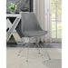 Set of 2 Polypropylene Side Chairs, Grey - DTYStore
