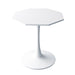 31.50"Modern Octagonal Coffee Table with MDF Table Top,Metal Base, for Dining Room, Kitchen, Living Room,White - DTYStore
