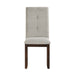Chenille Upholstered Chairs Set of 2 Dark Cherry Finish Wood Frame Tufted Back Dining Chairs for Kitchen Funiture - DTYStore