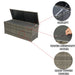 Outdoor Storage Box, 113 Gallon Wicker Patio Deck Boxes with Lid, Outdoor Cushion Storage for Kids Toys, Pillows, Towel Grey Wicker - DTYStore