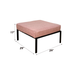 Rajni Pink Fabric & Black Finish Patio Set (1 Armed Chair, 1 Ottoman) - DTYStore