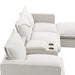 109*57"Modern Sectional Cloud Sofa with Console,USB Charging Port,Reading Light,Cup Holder,4 Seat Chenille Modular Couch,Storable Indoor Funiture for Living Room,Apartment,2 Color - DTYStore